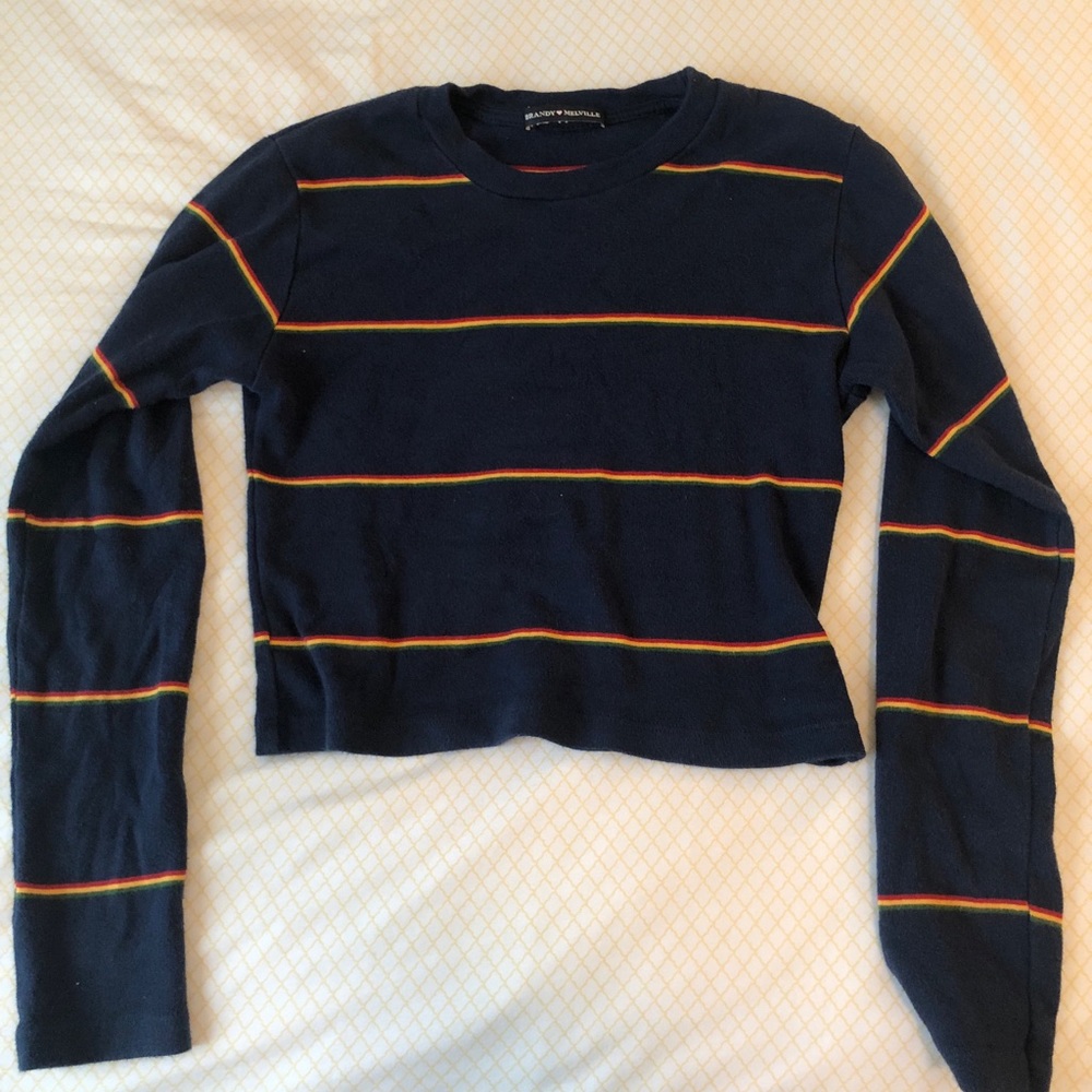 Brandy Melville cropped long sleeve t-shirt